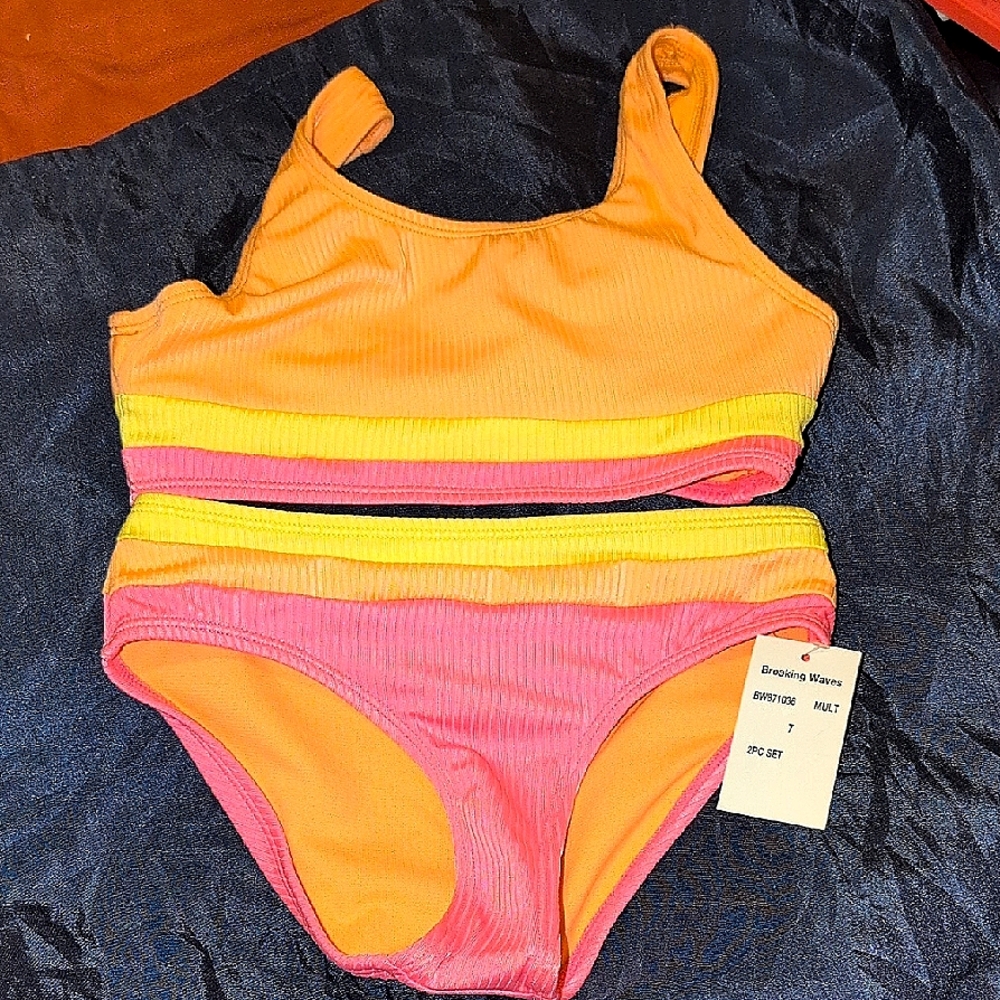 NWT Girls Two-piece Swimsuit.